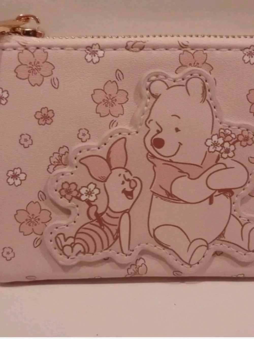 Disney Cherry Blossom Theme Stitch Coin Pouch with Gold Clip - RARE